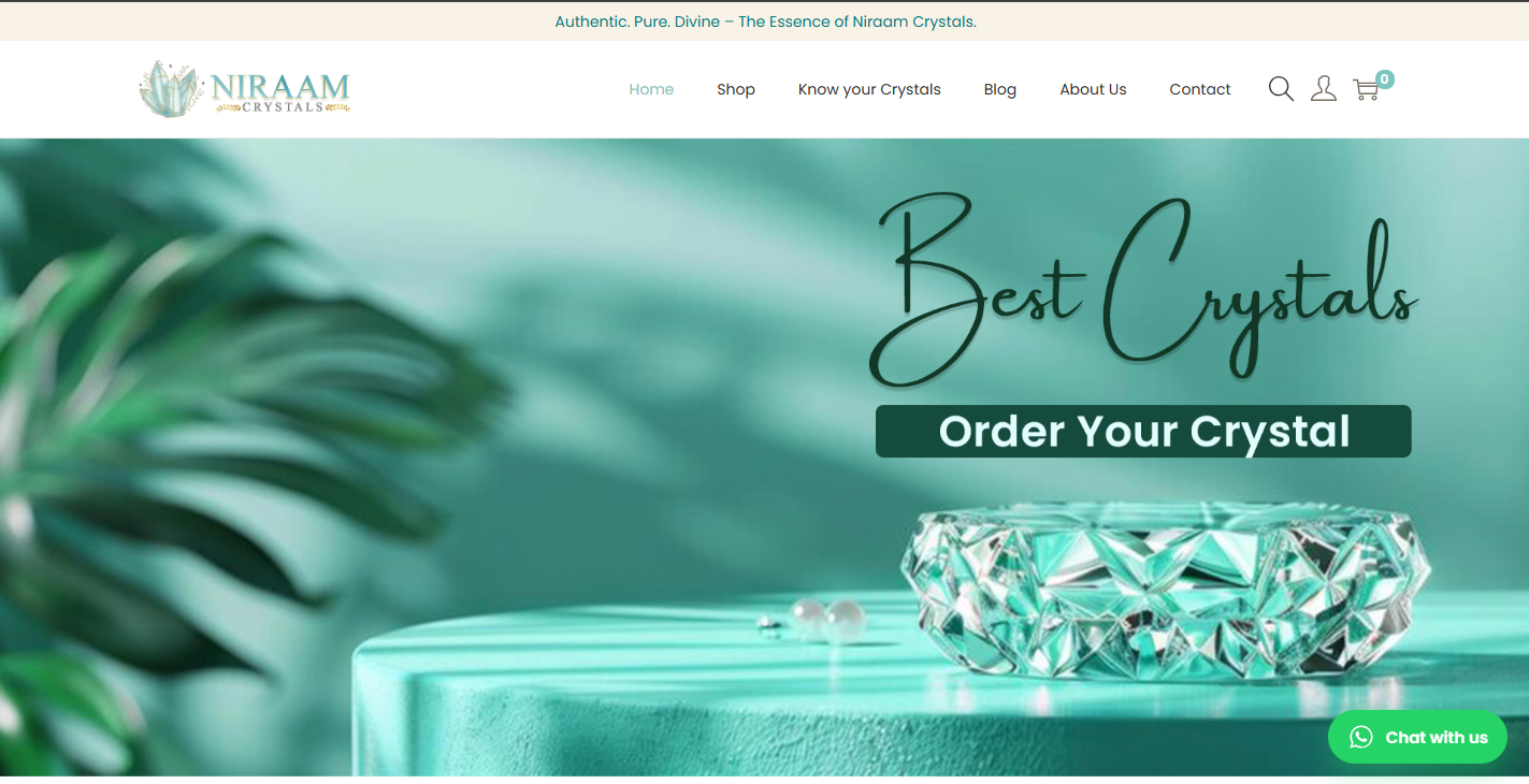 Niraam Crystals Website Updates
