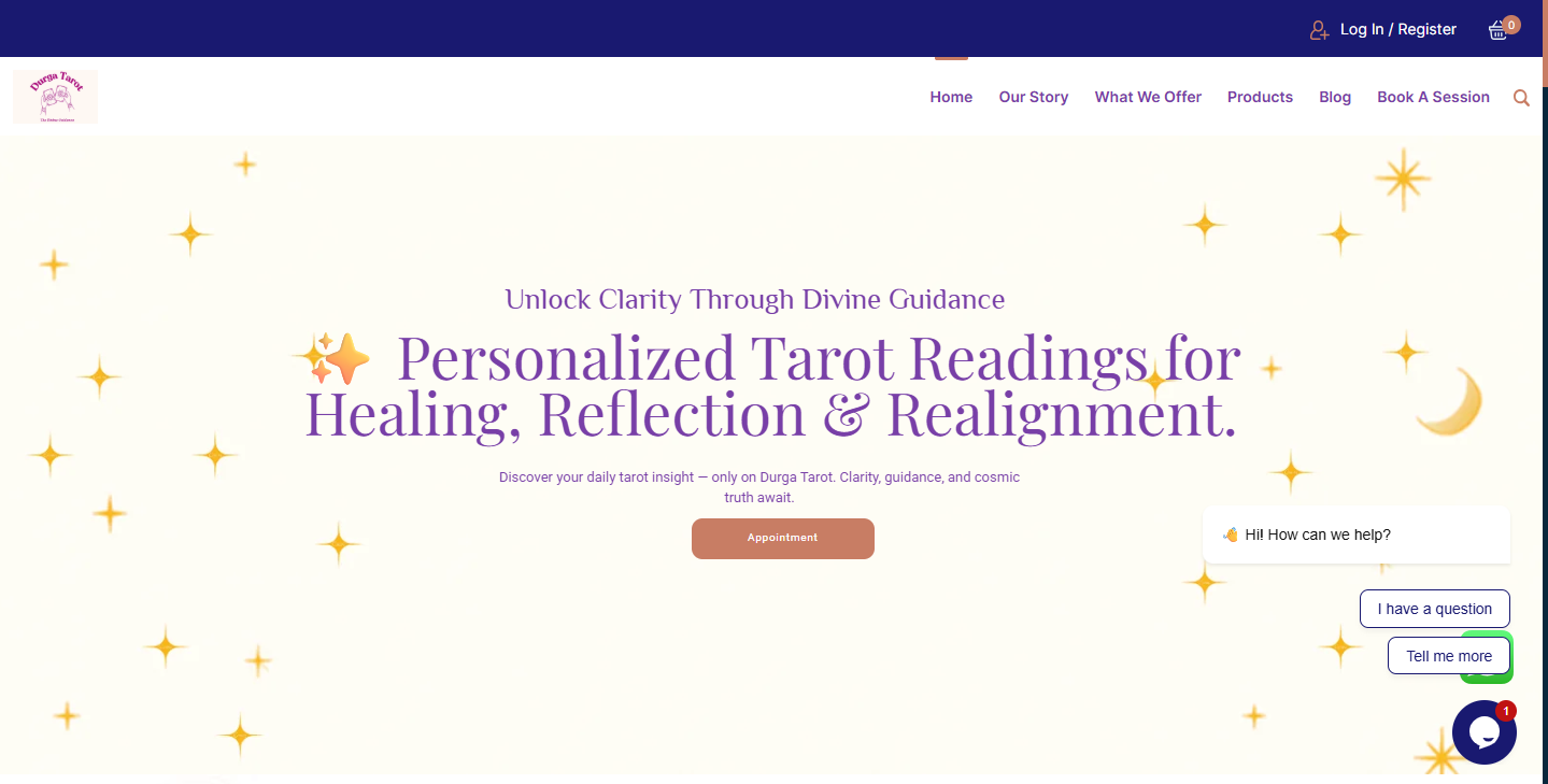 Tarot Reading & Spiritual Services Website